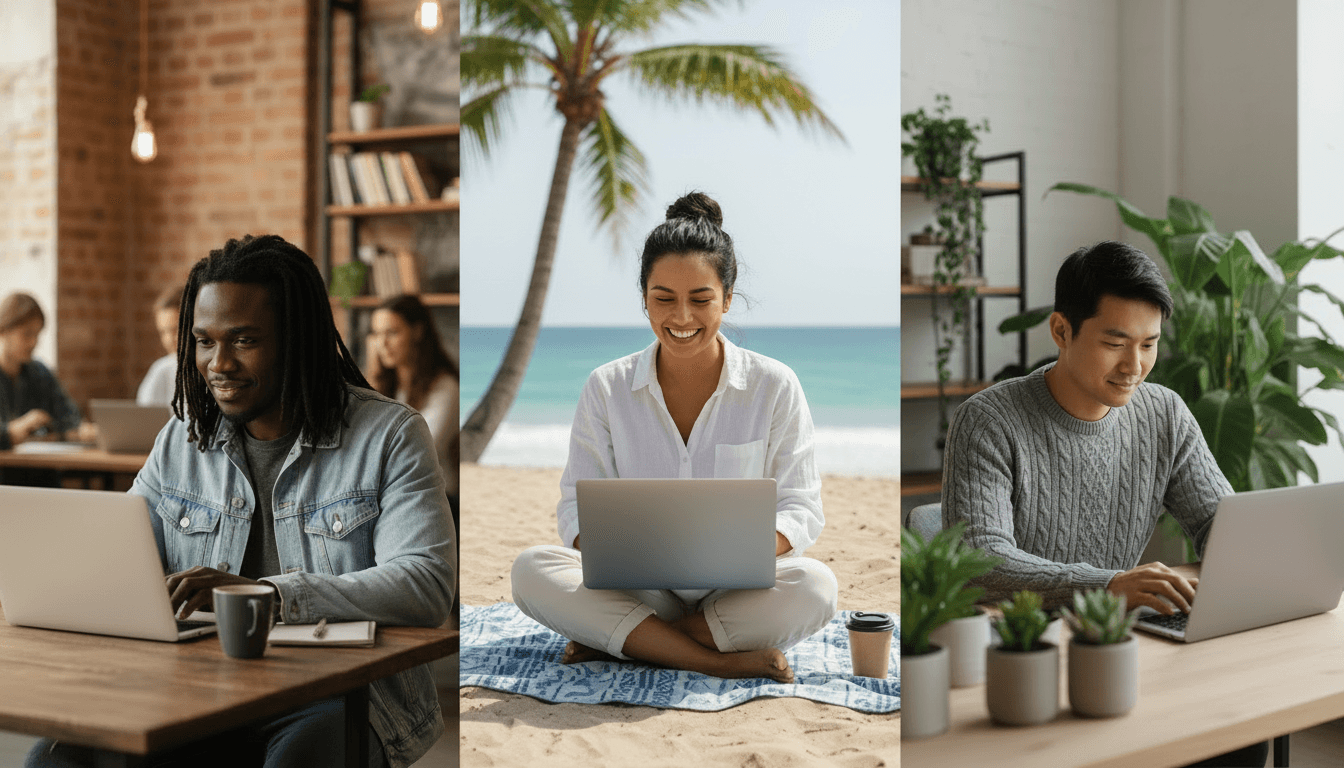 Remote workers connecting in Passport & Co.