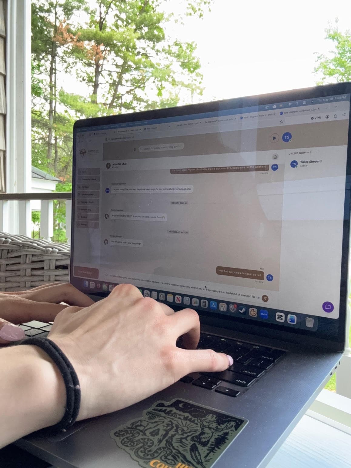 Remote worker at their workspace